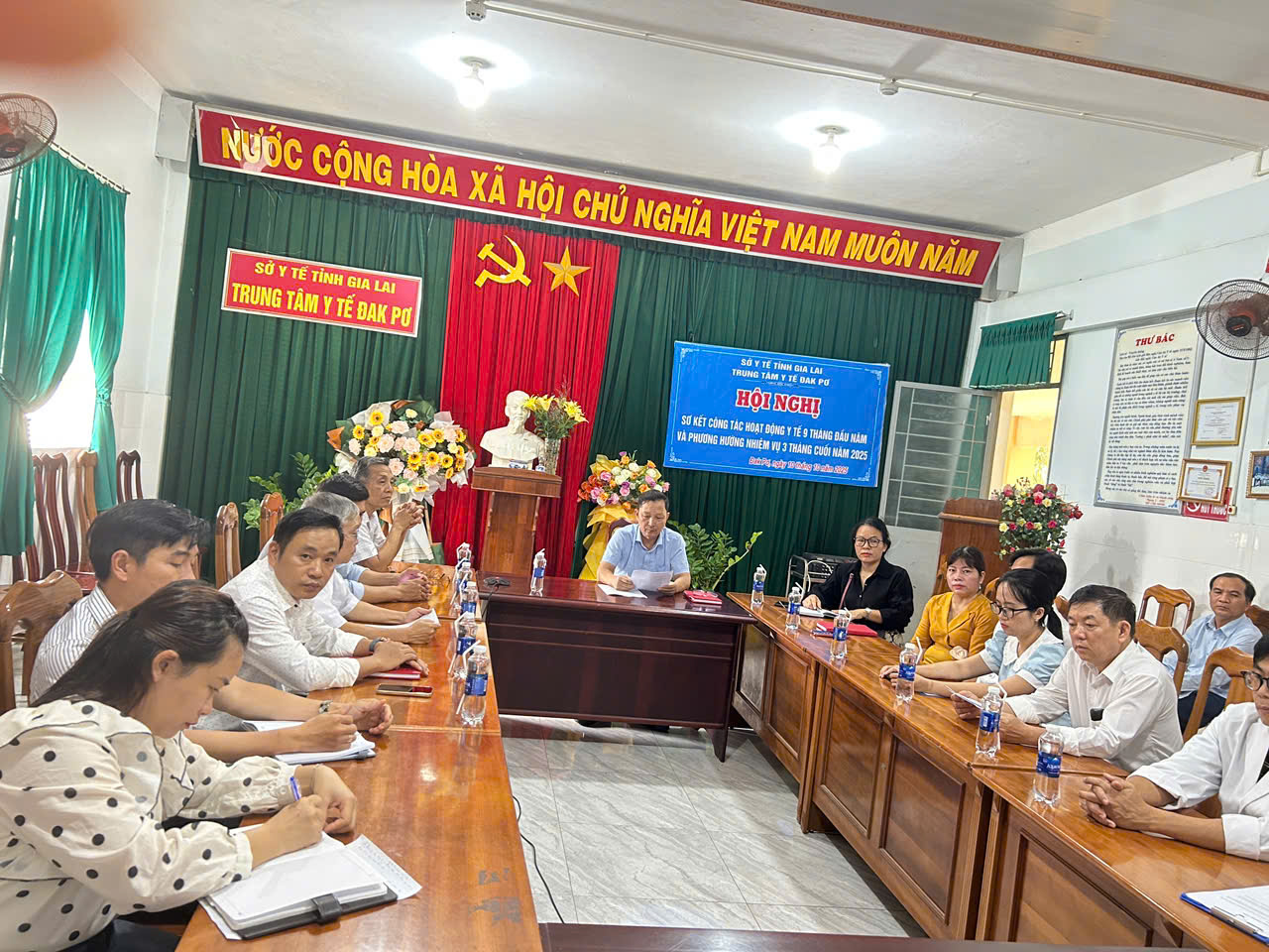 TTYT Đak Pơ Sơ kết hoạt động Y tế 9 tháng đầu năm 2025 và phương hướng nhiệm vụ 3 tháng cuối năm