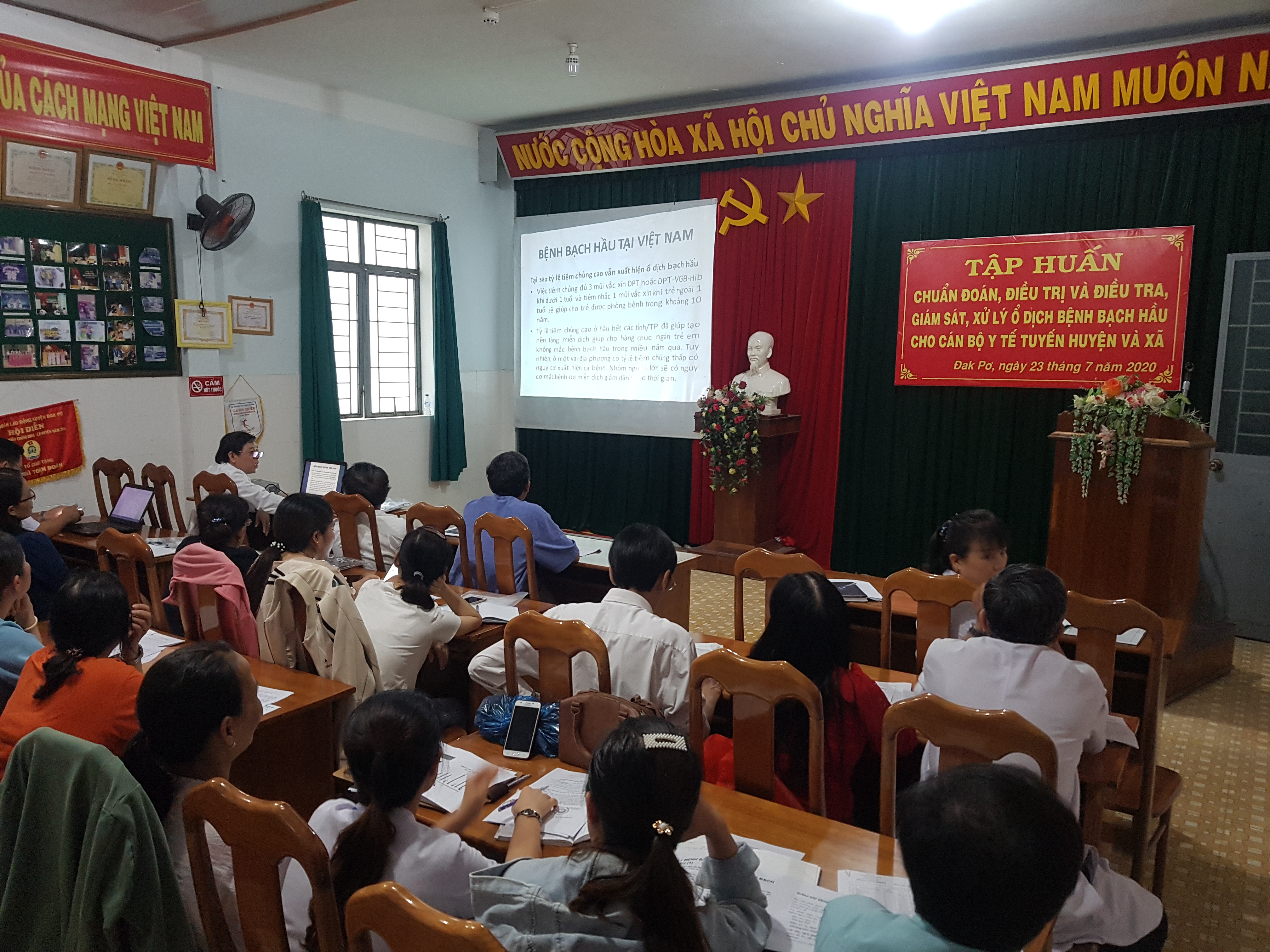 Thực hiện công văn số 1223/SYT-NVY ngày 06/07/2020 của Sở Y tế tỉnh Gia Lai về việc tập trung phòng chống dịch bệnh bạch hầu
