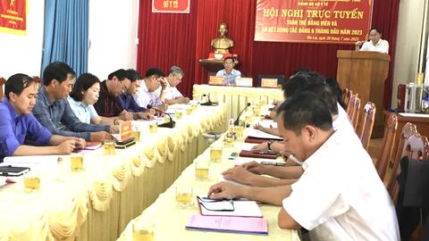 HỘI NGHỊ SƠ KẾT CÔNG TÁC XÂY DỰNG ĐẢNG 6 THÁNG ĐẦU NĂM VÀ TRIỂN KHAI PHƯƠNG HƯỚNG, NHIỆM VỤ 6 THÁNG CUỐI NĂM 2023